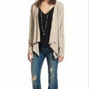 Calypso St Barth Razna Suede Wrap Jacket, Size L